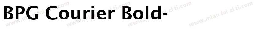 BPG Courier Bold字体转换